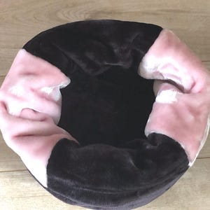 Luxury faux fur snuggle sack handmade in the UK