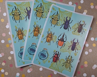Stag Beetle Sticker Sheet
