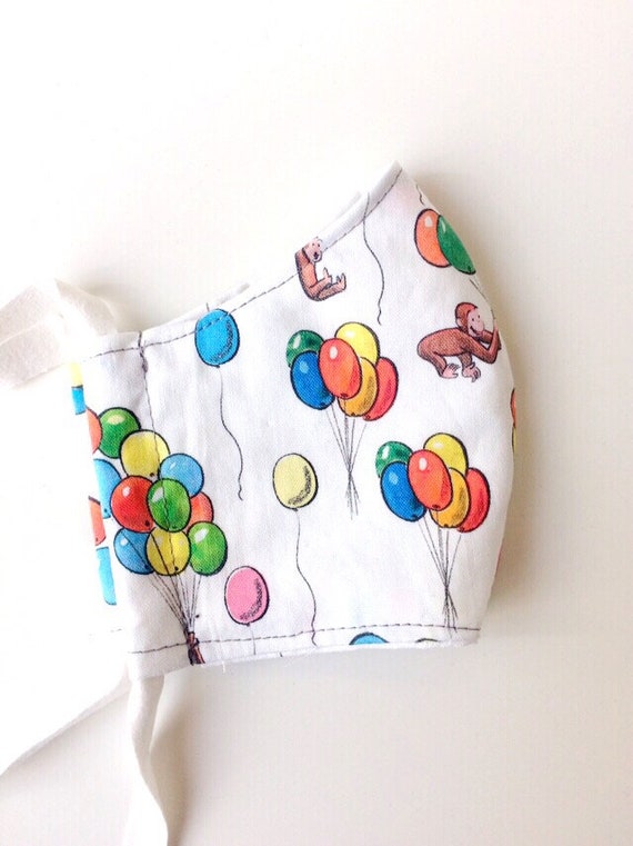 Curious Face Mask Adult Face Mask Kids Mask Balloon Etsy