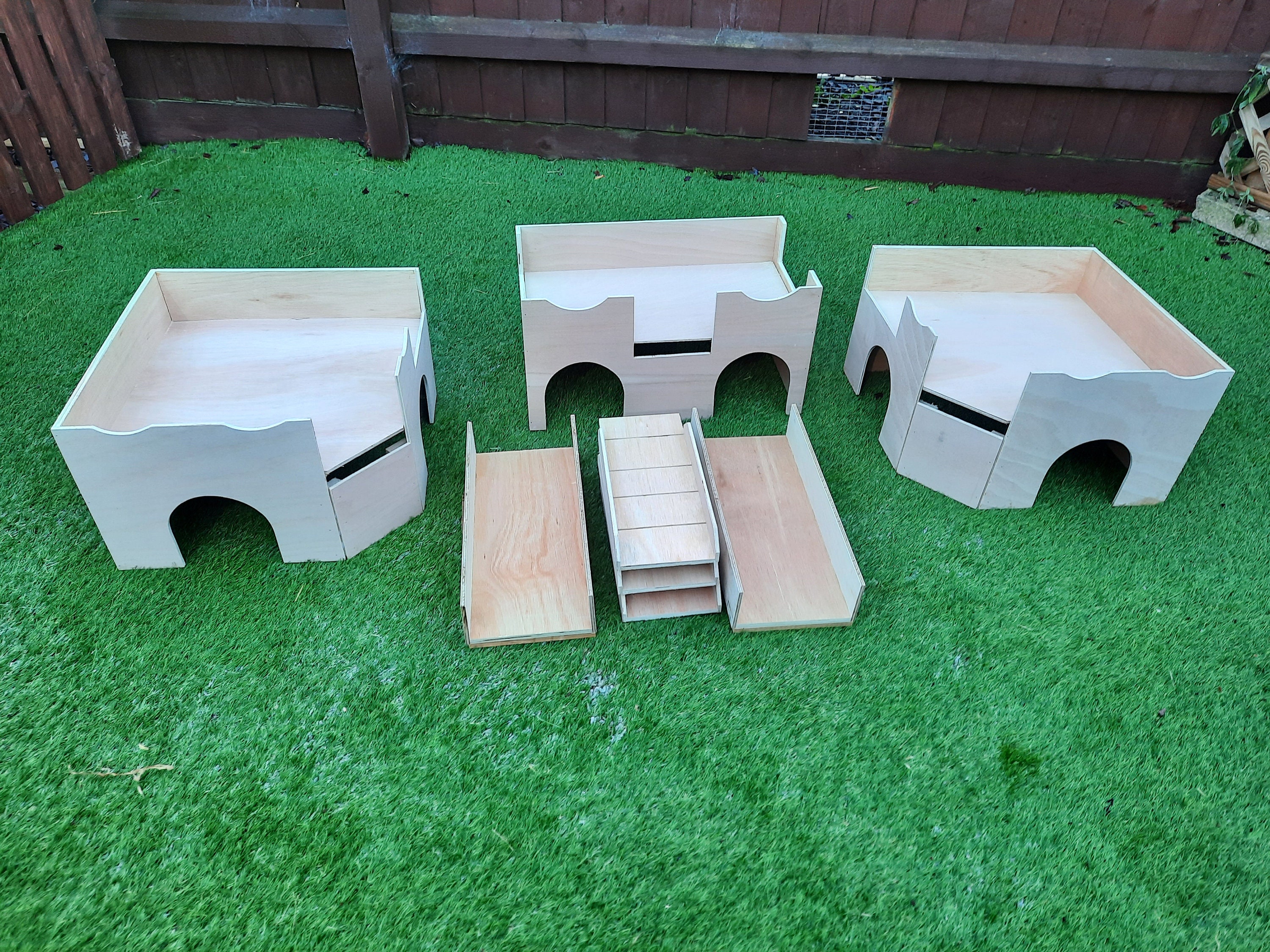 Large guinea pig castle set up with connecting bridges Etsy