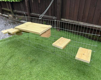 NEW IMPROVED DESIGN Catio steps / shelves (Various sets) Wire fixing / cats bird aviary chicken coop (all fixings supplied)