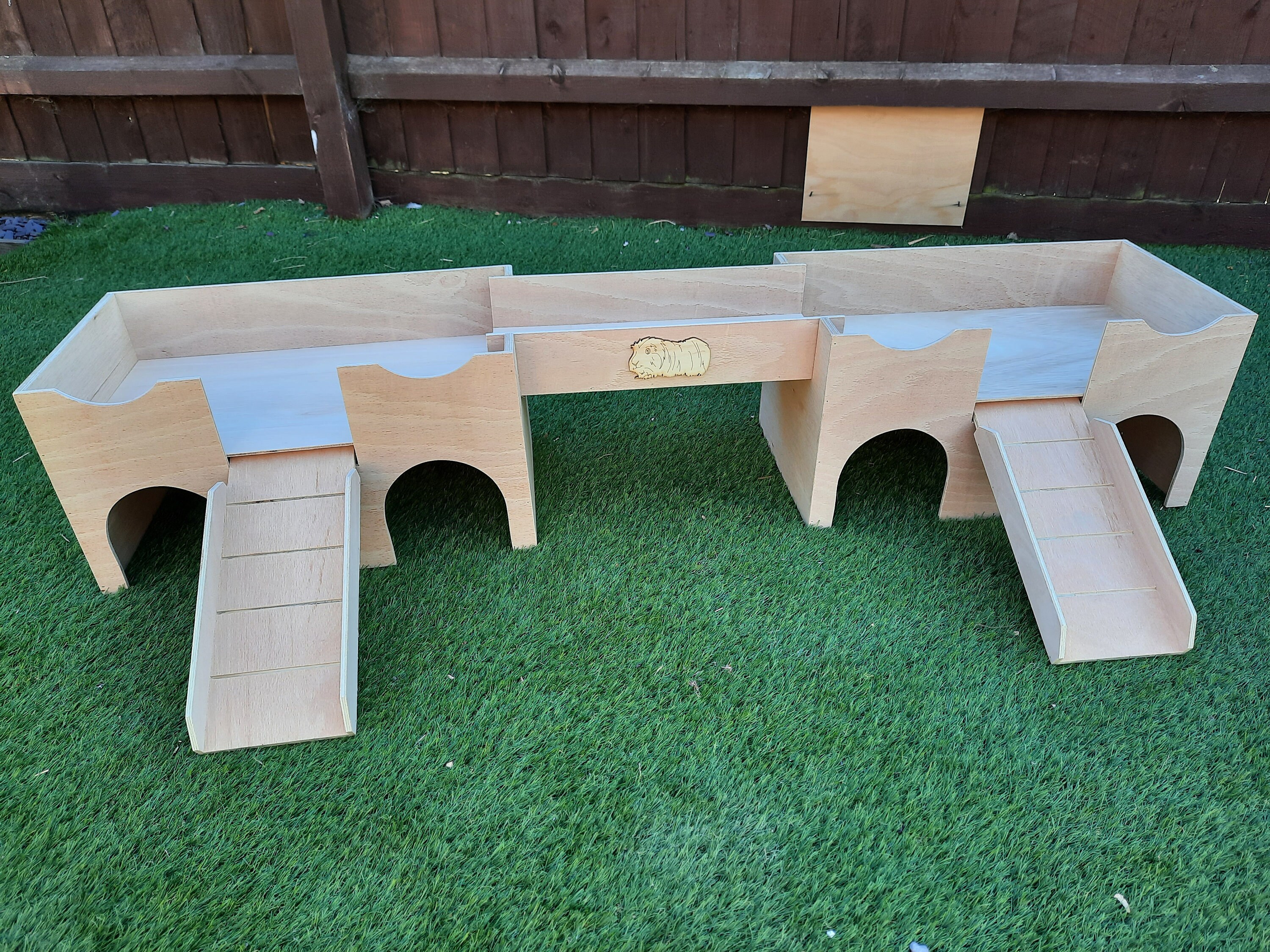 Double guinea pig castle with connecting bridge Etsy