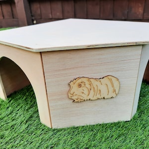 12” x 12” x 6” double entrance guinea pig corner house /shelter (fully assembled)