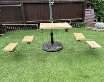 Catio steps / shelves (Various sets) Wire fixing / cats bird aviary chicken coop (all fixings supplied)