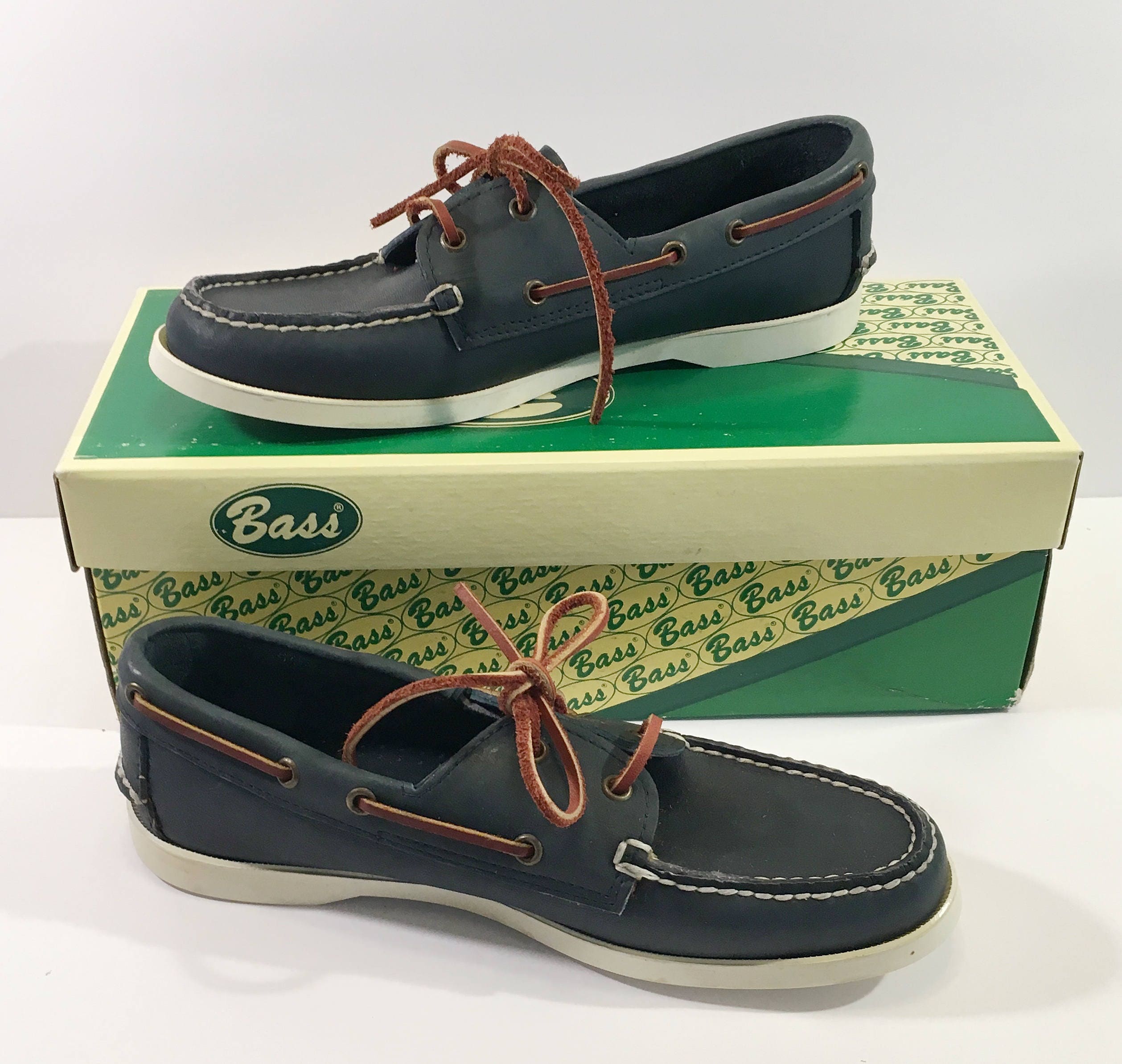 Bass Boat Shoes Vintage 80s New Old Stock NIB in Box Original - Etsy