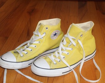 yellow converse high tops womens