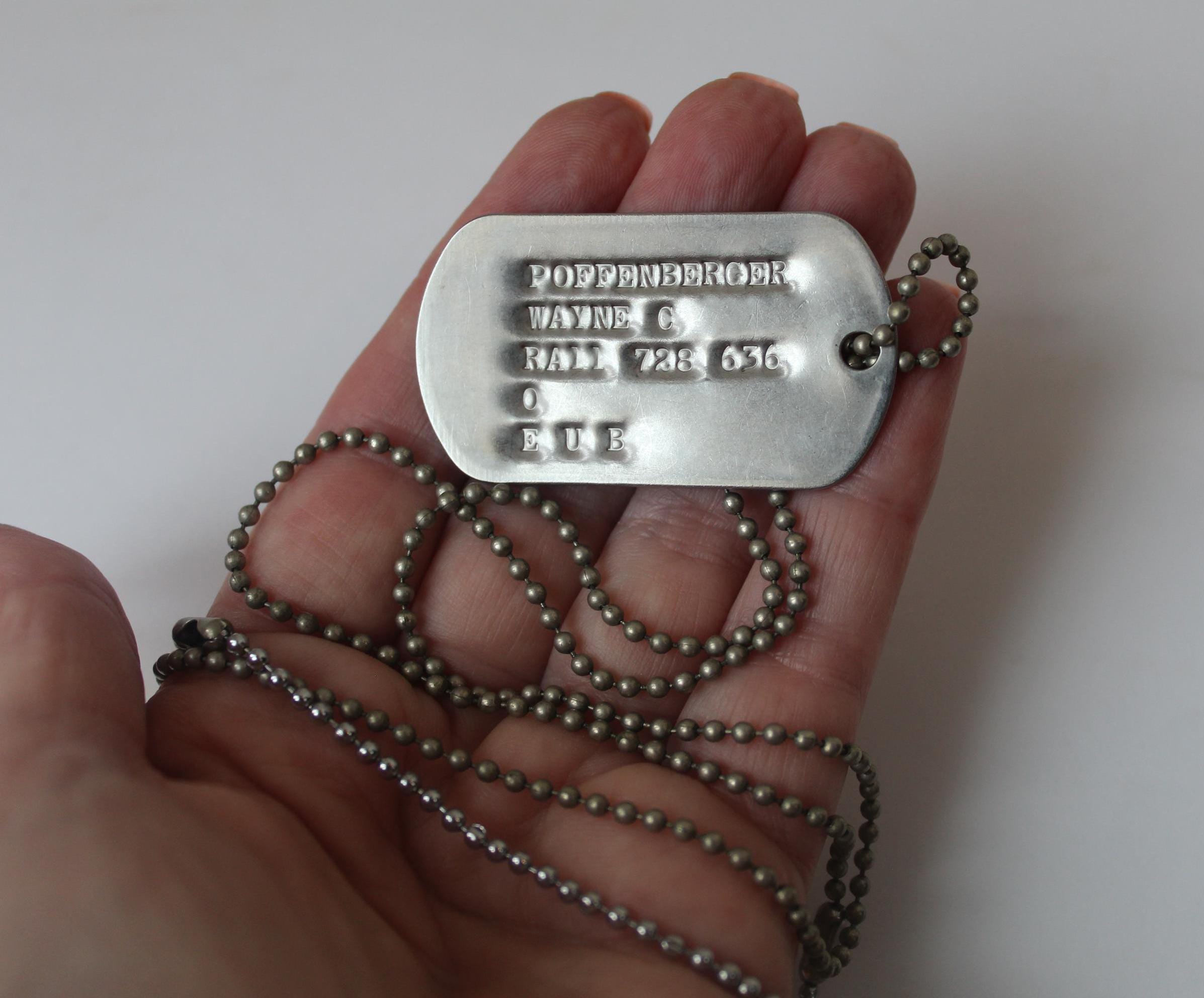 Vintage Dog Tags, Real Dog Tags Id US Army Vietnam Late