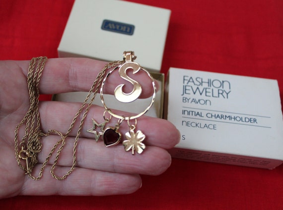 Avon store initial necklace
