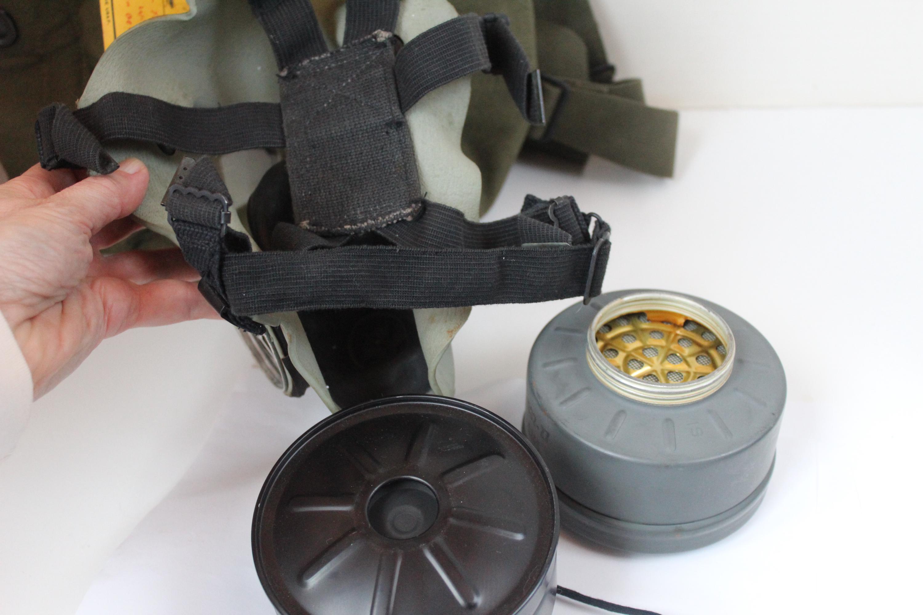 Vintage US Army Issue Military Gas Mask Complete With Olive Green
