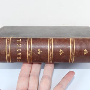 RARE Antique Full Calf Leather 1856 Pre Civil War LUTHERAN Prayer Book & Hymns with Music by Benjamin Kurtz Pratt St Baltimore MD Beautiful!