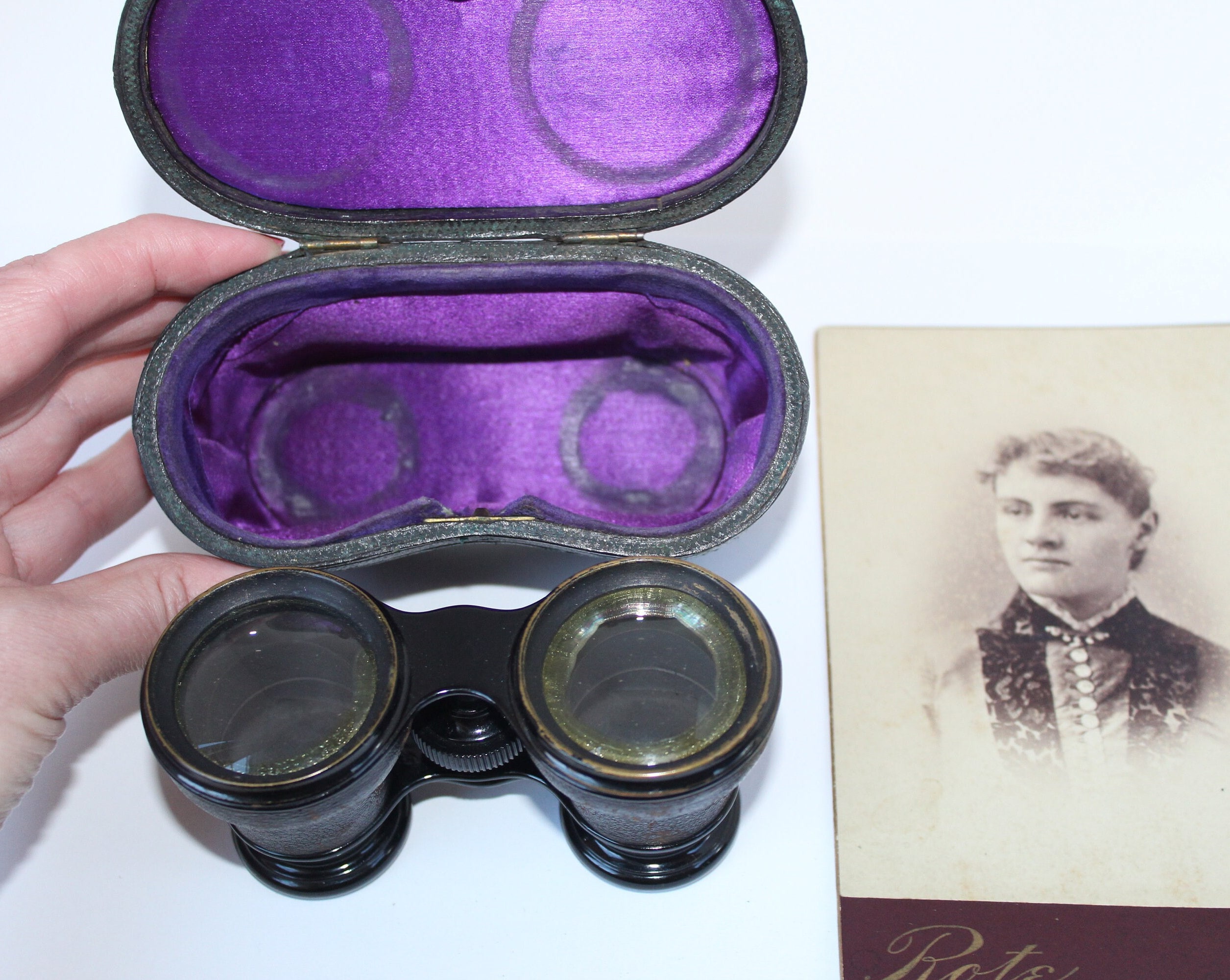 フランス製　LEMAIR　ルメール　双眼鏡　レザーケース付　ヴィンテージ　骨董品 Antique French Victorian Era 1880s Leather Wrapped Opera