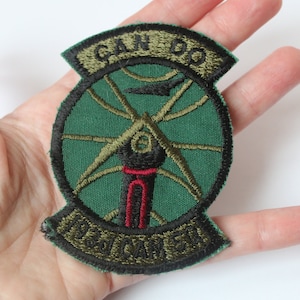 Vintage USAF US Air Force Patch Can Do 193rd Cam Squadron Patch, Original USAF Unused Military Patch