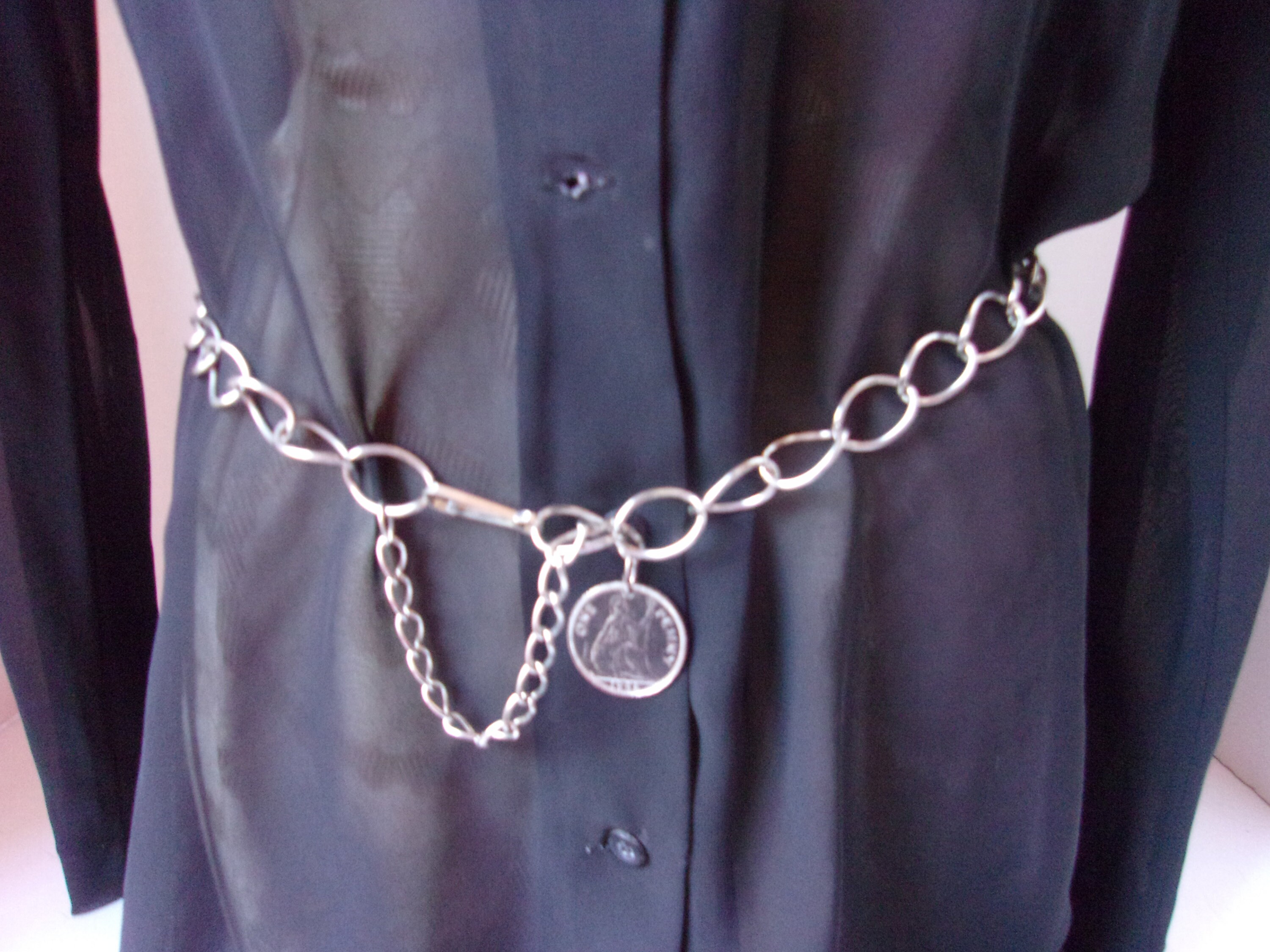 Vintage Silver Chain Belt Mid Century Silver Chain Belt with Etsy