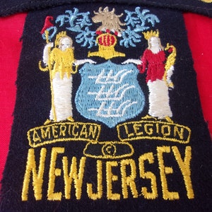 Older Rare Vintage Pompton Lakes New Jersey Embroidered Patch, Nicely Detailed Embroidery American Legion Patch, Cheesecloth back image 4