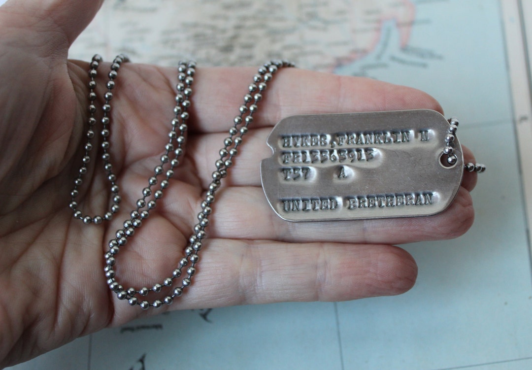 Vintage Dog Tags, Real Dog Tags Id for US Army Reserves Vietnam Late