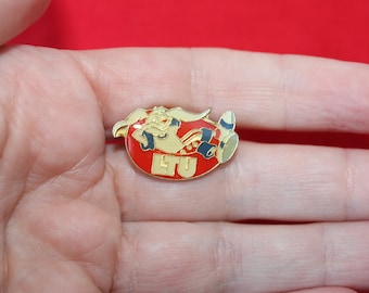 Vintage LTU Airline Rabbit Pin Lufttransport-Unternehmen Airline Mascot, Rabbit Relaxing Tack Pin Lapel Pin Airline Memorabilia