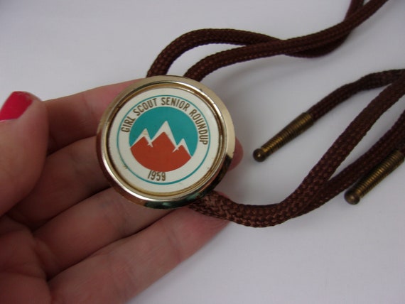 Vintage 1950s Girl Scout Tie, 1959 Girl Scout Bolo