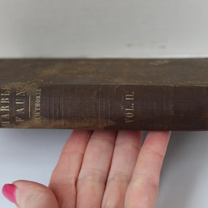 Antique Victorian Era 1860 First Edition Book, The Marble Faun Vol II Ticknor And Fields Boston Pub., Scarce Nathaniel Hawthorne Romance