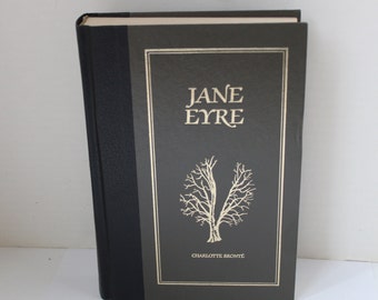 Vintage Beautiful Collectible Fine Binding Book Jane Eyre by Charlotte Bronte, Early Feminist Jane Eyre by The Worlds Best Reading Illus.