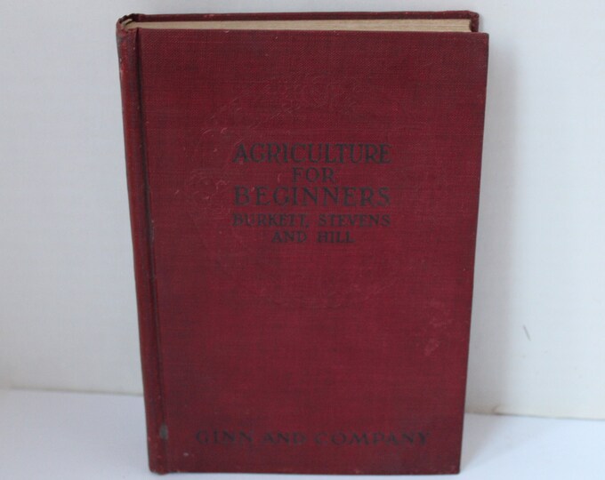Antique Vintage Victorian Era Farming Book Agriculture for Beginners