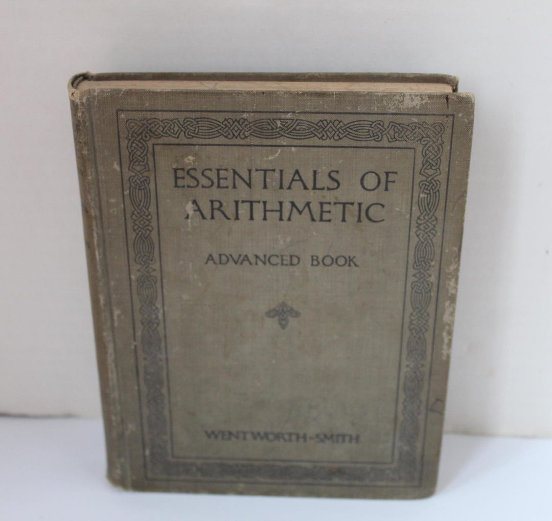 Old Math Work Antique Advanced Math Arithmetic School Book 1915, Illus. Industrial ...