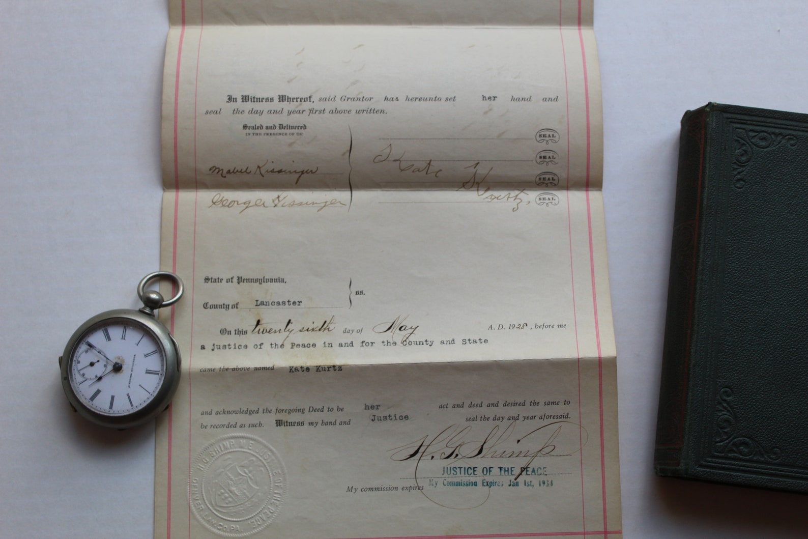 Antique Lancaster County PA Deed 5 Lots on Broad St Denver Etsy