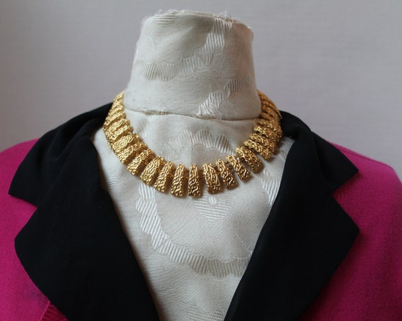 Vintage Classic 1980s Anne Klein Designer Gold To… - image 7