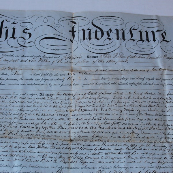 Antique Land Deeds Etsy