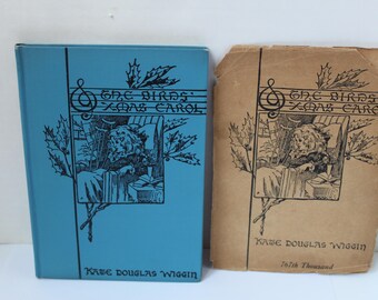 Antique Children's Book The Birds' Christmas Carol by Kate Douglas Wiggin, Cute Illus. Children & Animals Pics 1916 Optimistic Moral Message