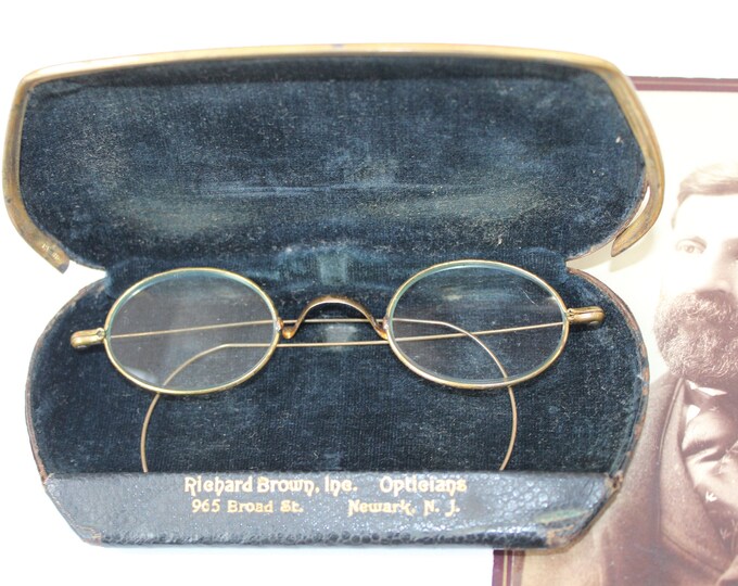 Antique Art Deco Eyeglasses Oval Eye Glasses, Gold Filled Art Deco Era