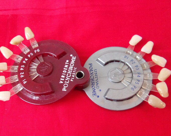 Vintage Dental Dentist Teeth Color Chart, Old Dentist Tools Supplies by