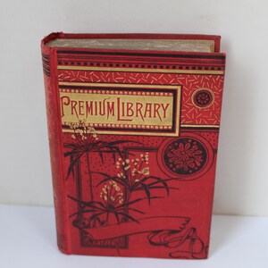 Beautiful Antique Victorian Era Christian Religious Book, The Happiness Of Heaven 1871 Red Embossed Gilded Book Rev. Boudreaux, Baltimore MD