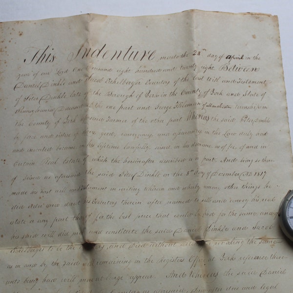 Antique Land Deeds Etsy