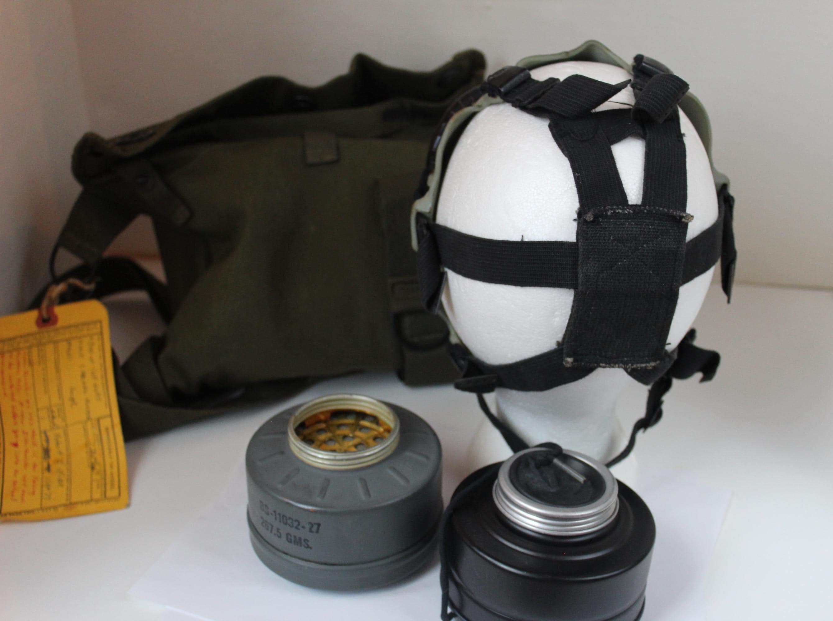 Vintage US Army Issue Military Gas Mask Complete With Olive Green