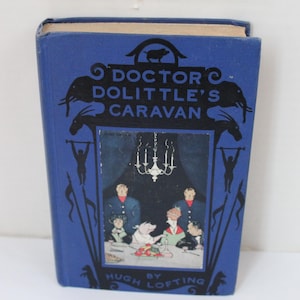 Vintage Children&#39;s Book - Scarce Doctor Dolittle 1940s Book by Hugh Lofting with Fabulous Illustrations, Birds Pigs Old Children&#39;s Book
