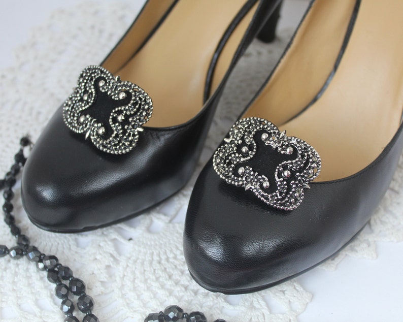 Vintage Antique Shoe Clips Silver Filigree ressemble à de Etsy