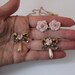Vintage MCM Beaded Earrings, Clip/Screw Backs, Earth Tones Peach/Browns, 1 Lot 4 Pairs