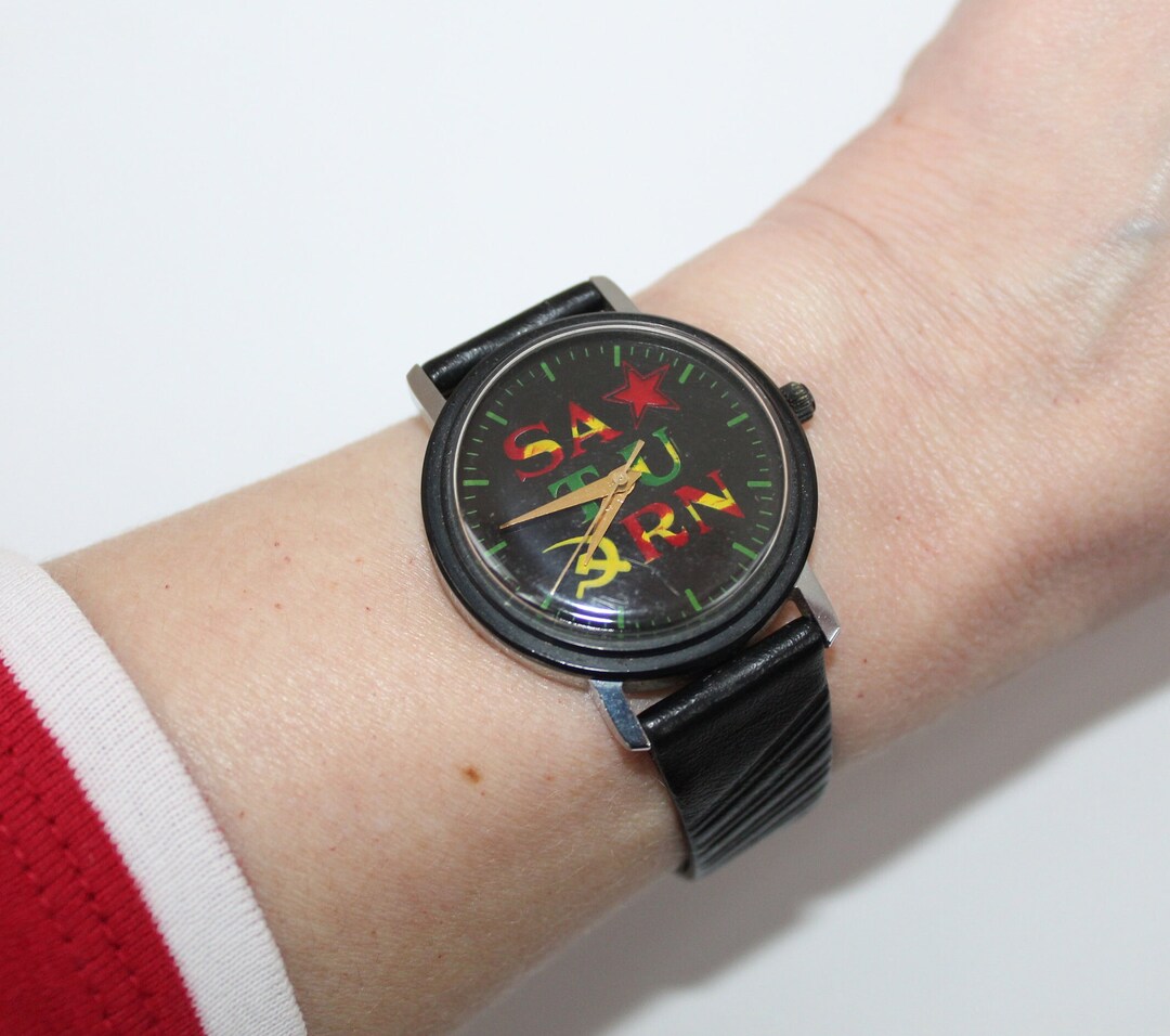 RARE Vintage Russian SATURN Watch USSR Made, Mechanical Wind up
