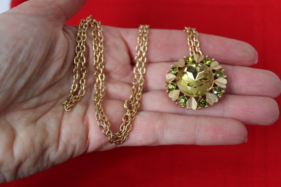Vintage Avon Faux Green Peridot and Citrine Like … - image 4