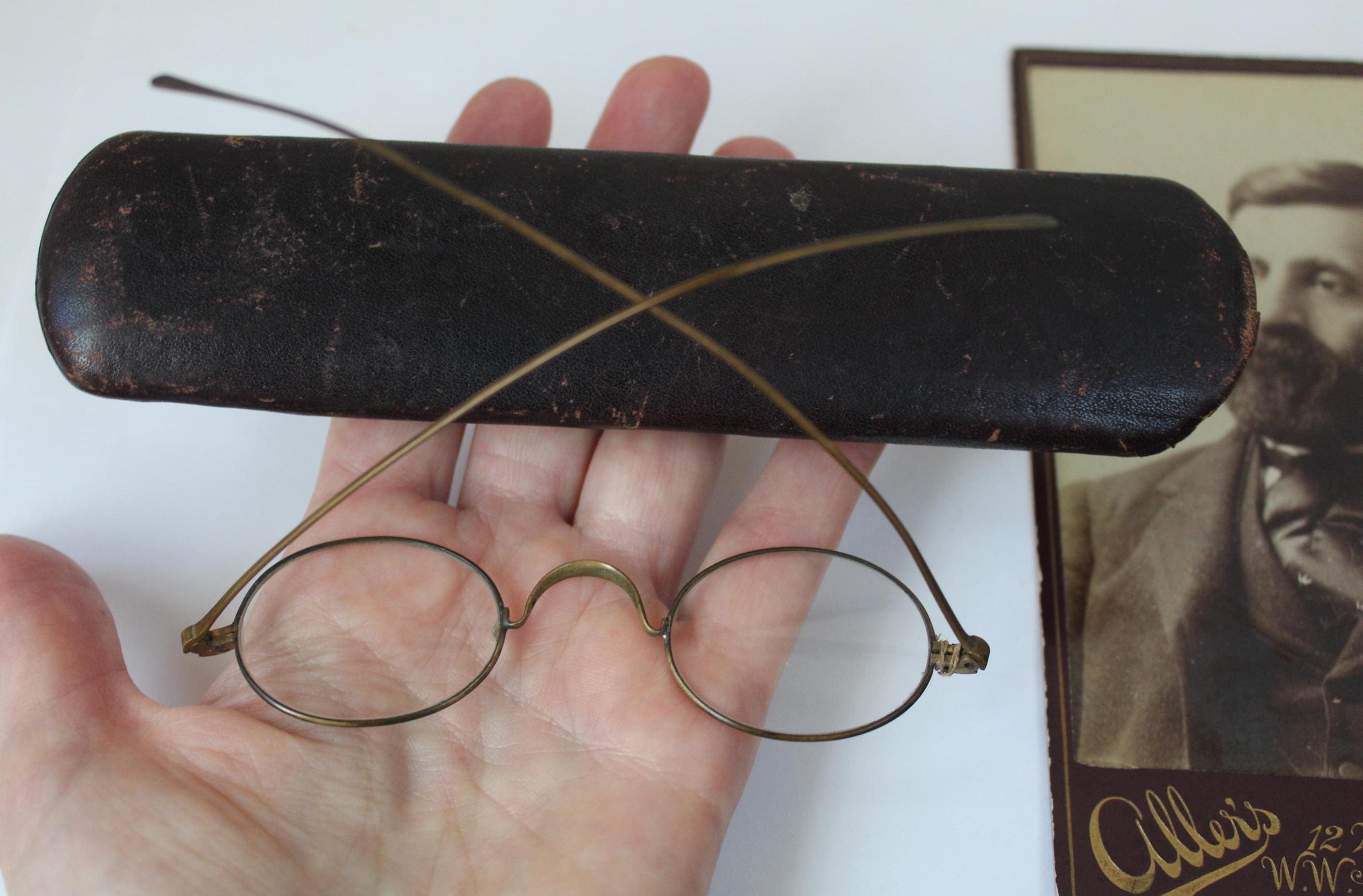 Antique Eyeglasses Victorian Era 1800s Eye Glasses Spectacles & Hard ...