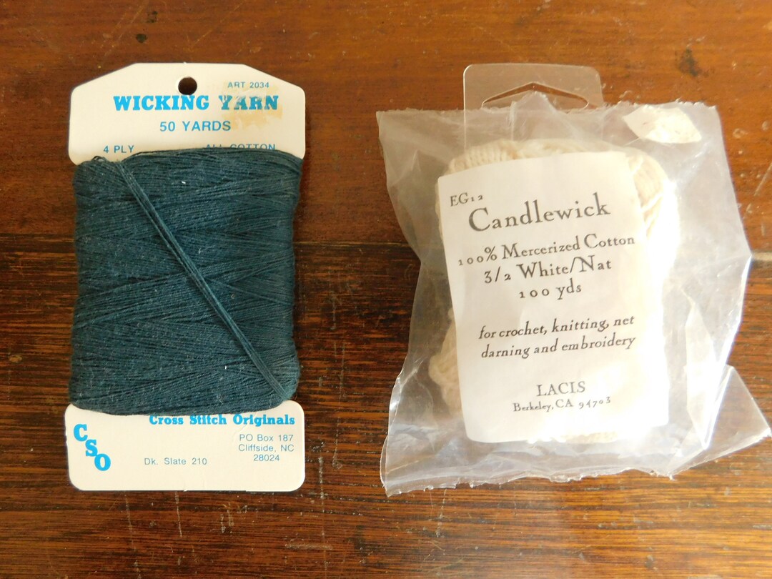 Wicking Yarn/candlewick Your Choice of Dark Slate or Natural Etsy