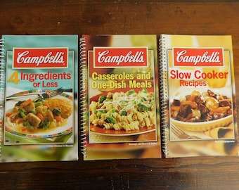 3 livrets de recettes Campbell's de 2005