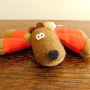 Little Stuffed Hallmark Christmas Reindeer in Red PJs