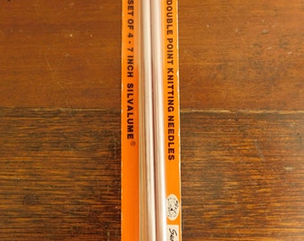7" Set of 4 Size 8 Susan Bates Double Point Knitting Needles