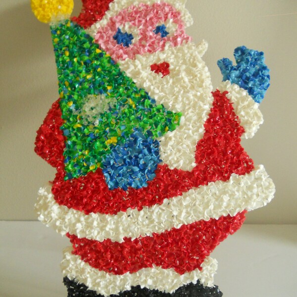 Plastic Popcorn Santa