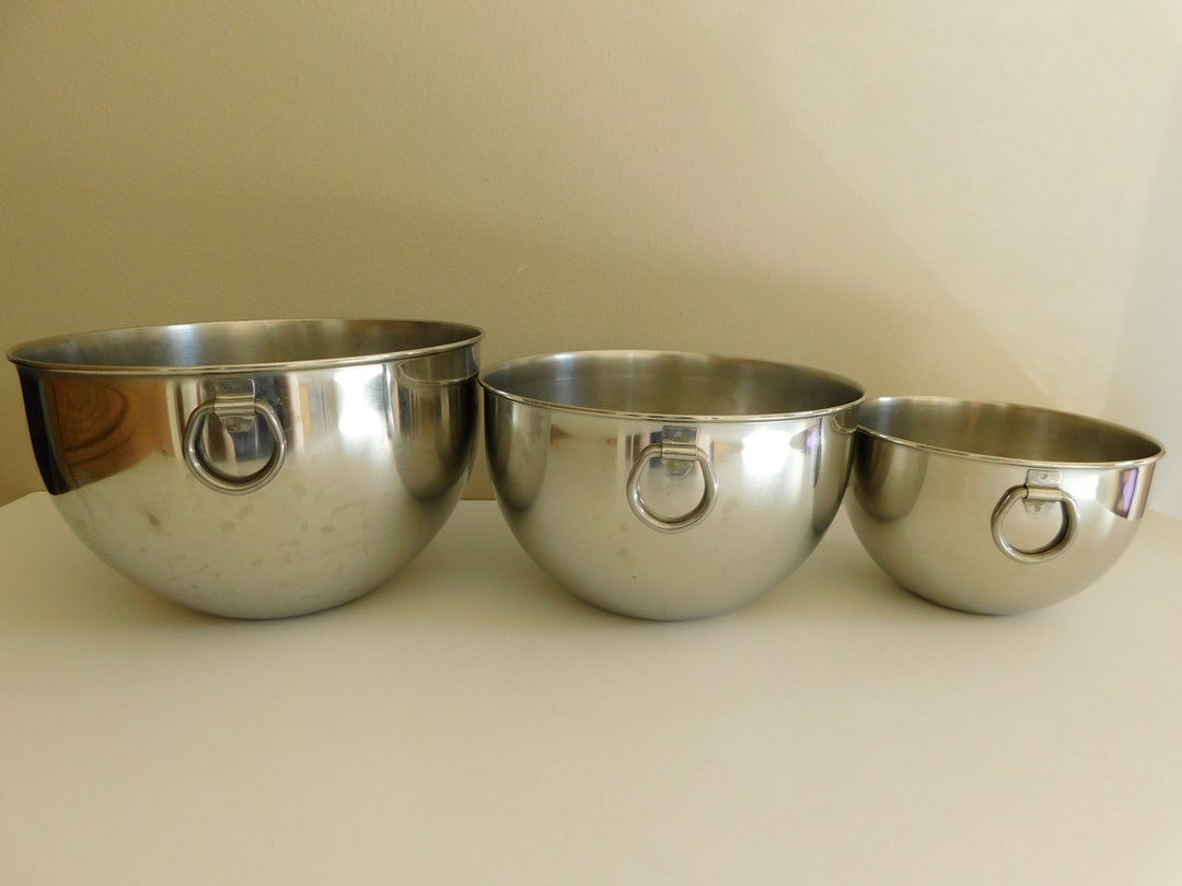 Revere Ware Stainless Steel Nesting Mixing Bowls With Circle Etsy