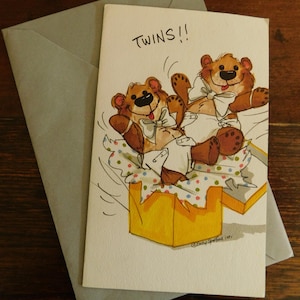 Suzy&#39;s Zoo Twins Card with Envelope