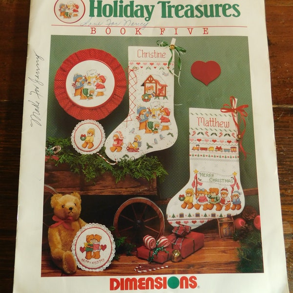 Lucy Rigg Holiday Treasures Cross Stitch Book from Dimensions