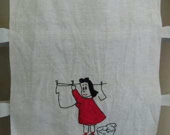Hand Embroidered Little Lulu Linen Towel