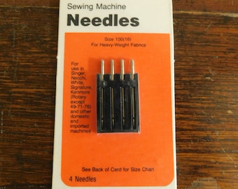 Lot de 4 aiguilles pour machine à coudre Dritz taille 100 (16) pour tissus épais dans un emballage non ouvert